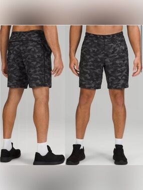 Lululemon Men's Black pace breaker Camo Performance Shorts
